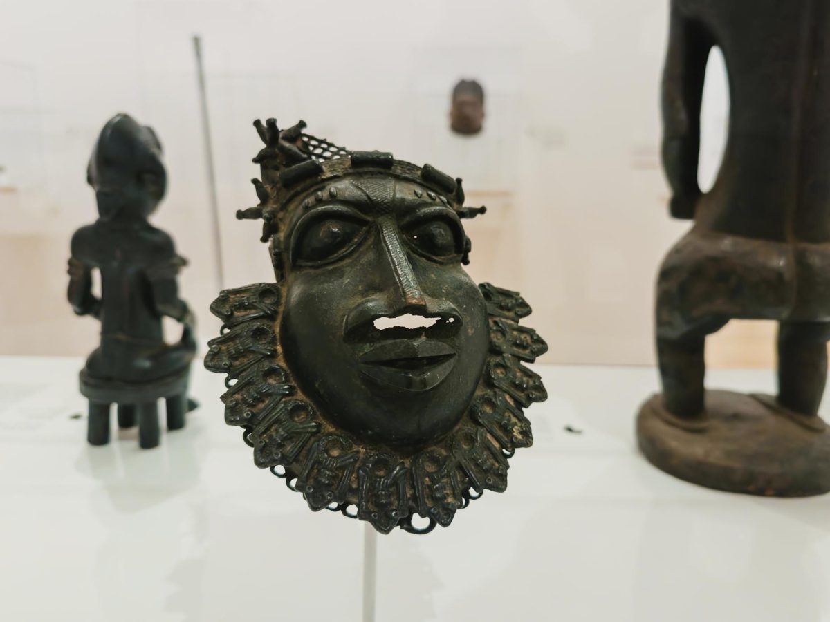 ROYAL HIP MASK by Edo artist, Kingdom of Benin, Nigeria ca. late 17th-18th century at the Krannert Museum of Art. 