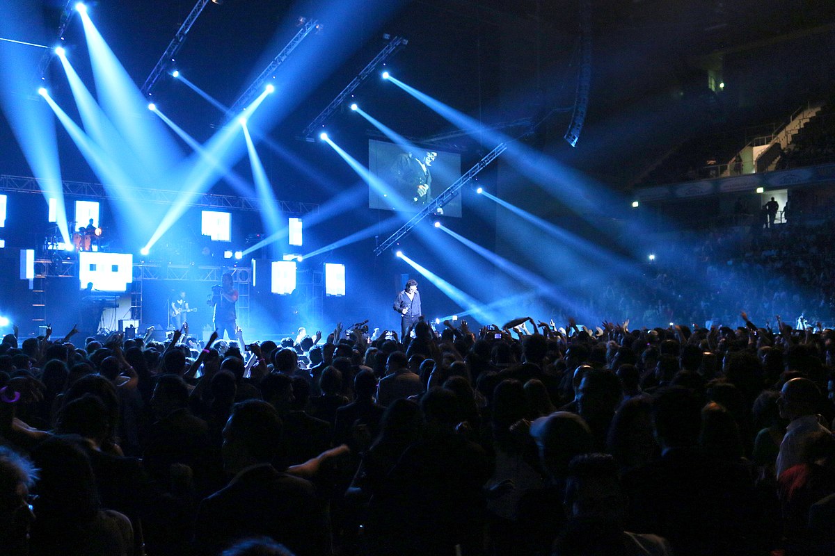 Andy Madadian, Persian-Armenian pop singer in a Nowruz concert at Oberhausen Arena, Germany on Mar. 22, 2014.