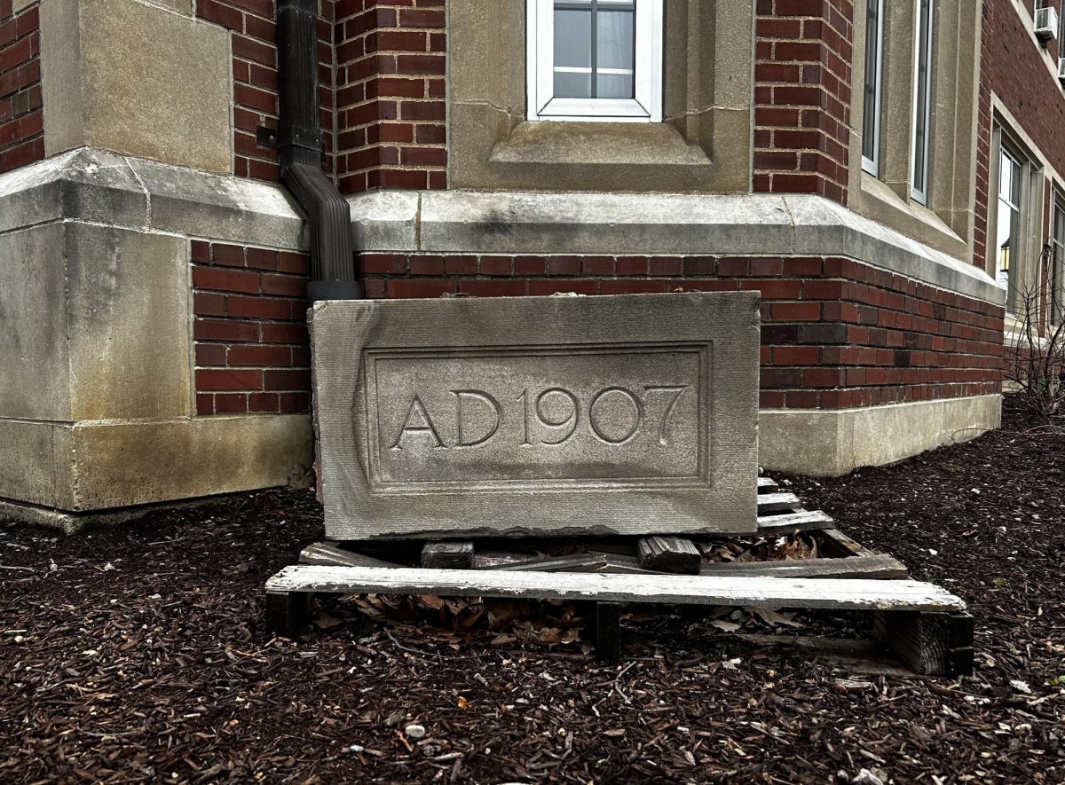 Time capsule for the University YMCA sits outside the building. Plans are set to create a new time capsule to be opened in 2073.  