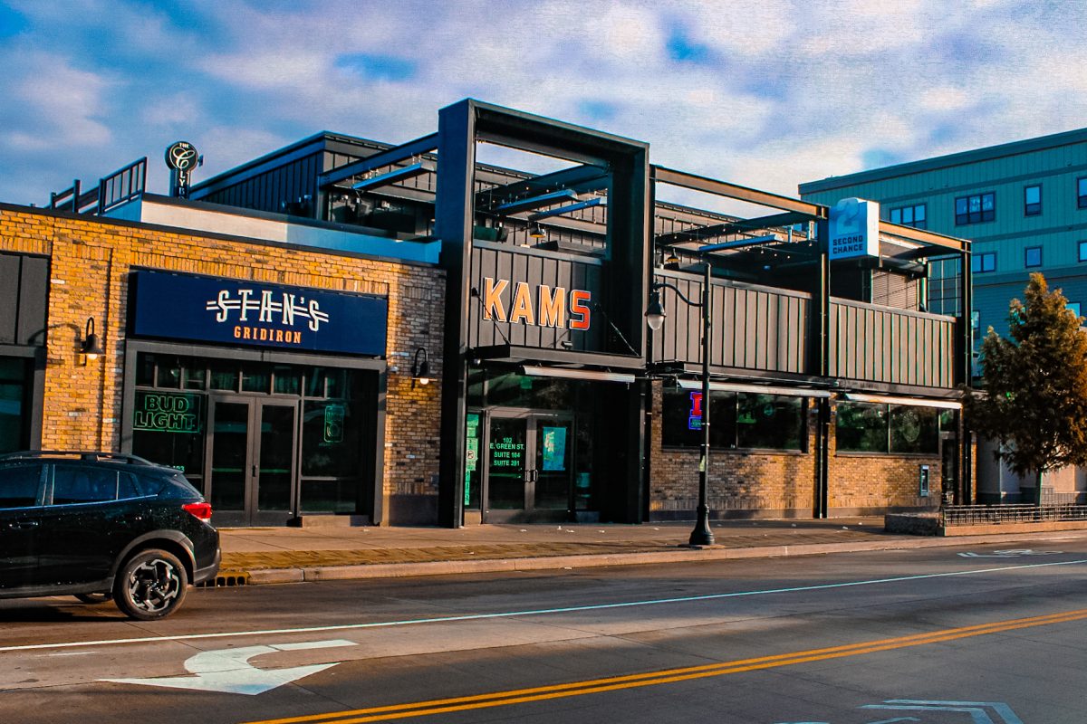 The sun shines on KAMS located at E Green Street on Sunday as cars drive by. 
Opinions columnist Janessa Mosqueda shares stance on bringing her father to bars on campus.