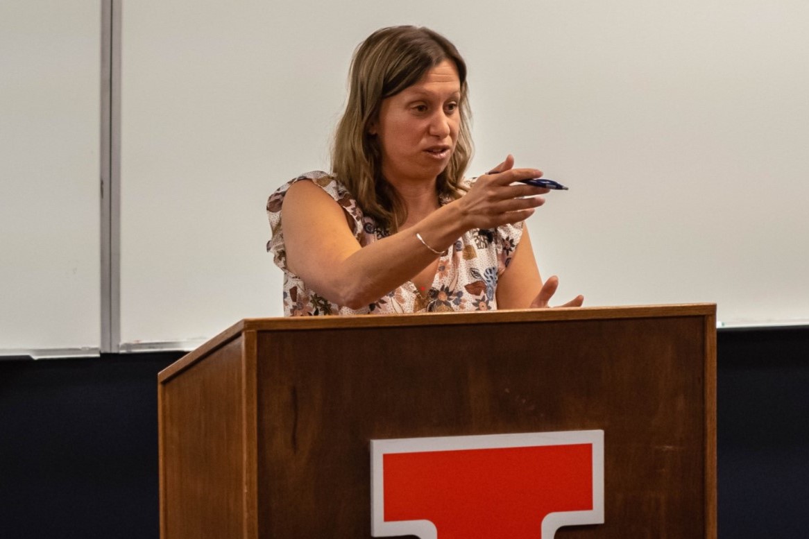 Swim and dive head coach Jeana Kempe.